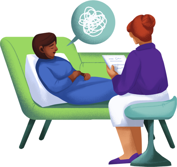 Textured Handdrawn Mental Health Consultation